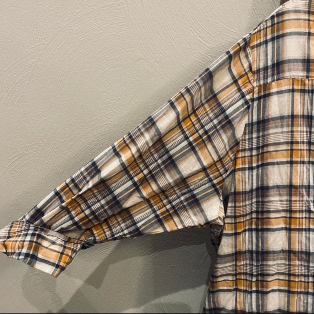 Torrid Ruffled Plaid Button Down - image 5